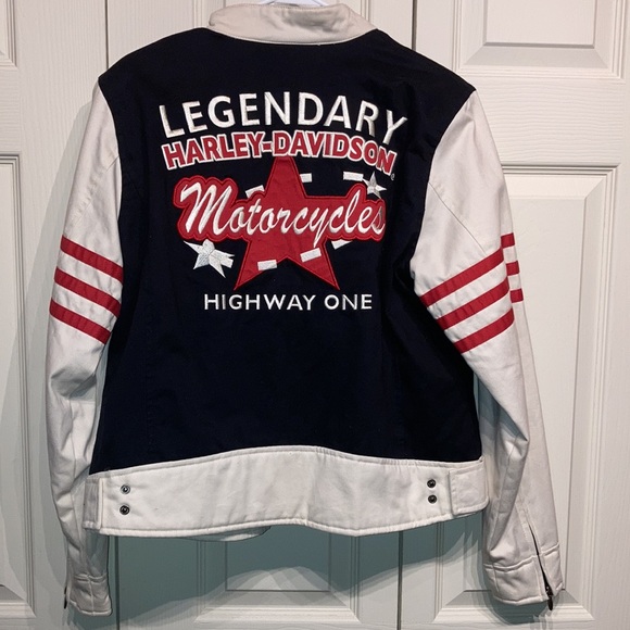 Harley Davidson Jacket Women’s Size XL HD Highway 1 Jacket Vintage Biker Jacket - Picture 2 of 16